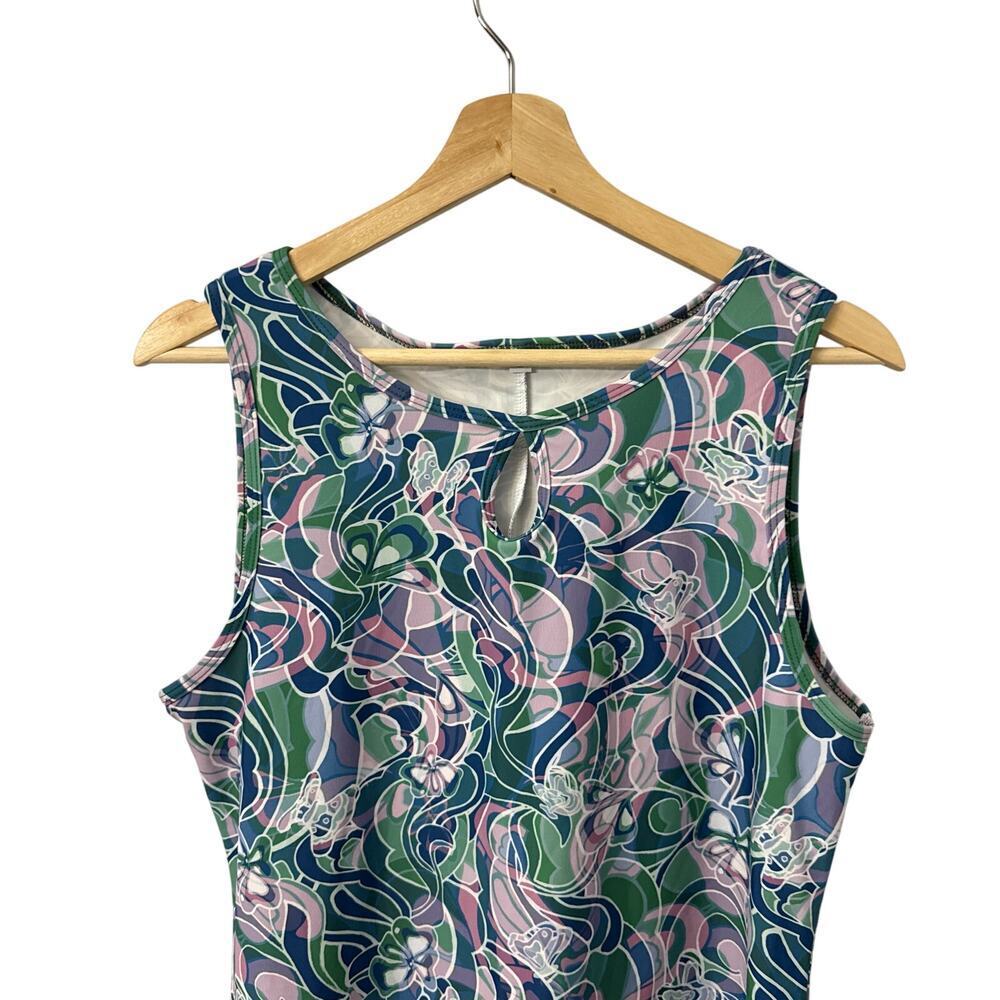 Nuu Muu Dress Womens Large Keyhole Printed Stretch - Picture 5 of 10